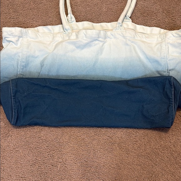 Athleta Blue Ombre Canvas Tote Bag - Picture 4 of 6